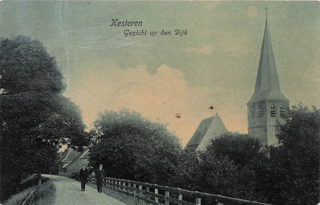 703-072-037 Kesteren Gezicht op den Dijk, Verzamelen, Verzenden, Voor 1920, Gelderland