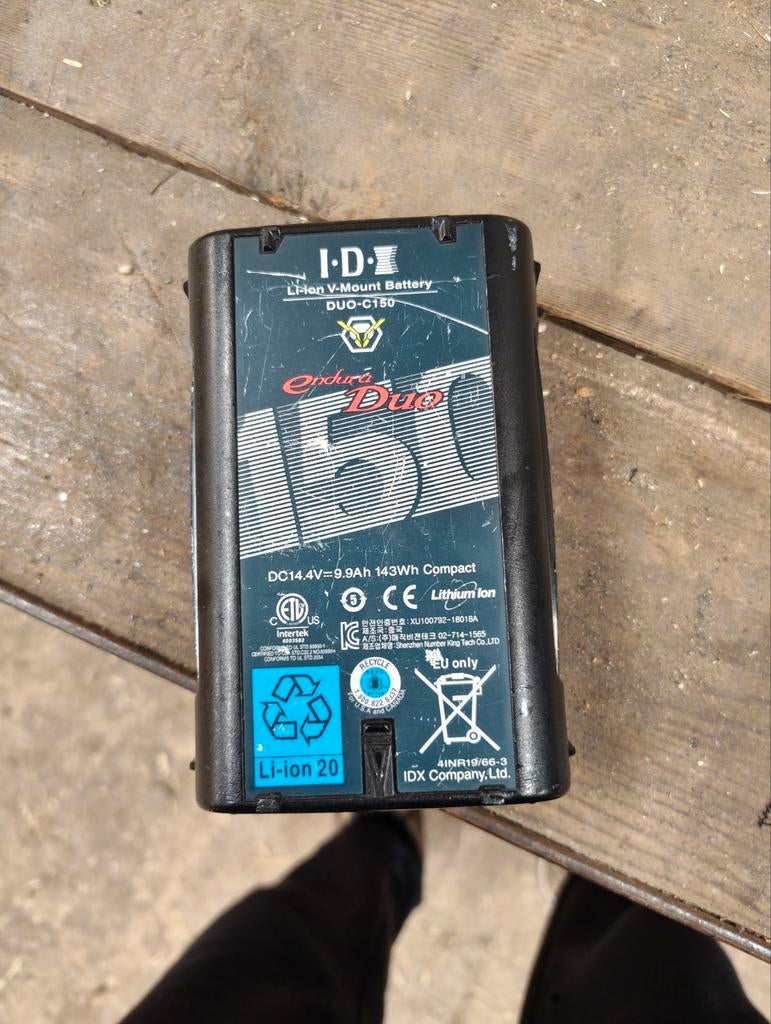 IDX V-Mounted Battery Duo-C150, Audio, Tv en Foto, Accu's en Batterijen, Ophalen of Verzenden, Gebruikt