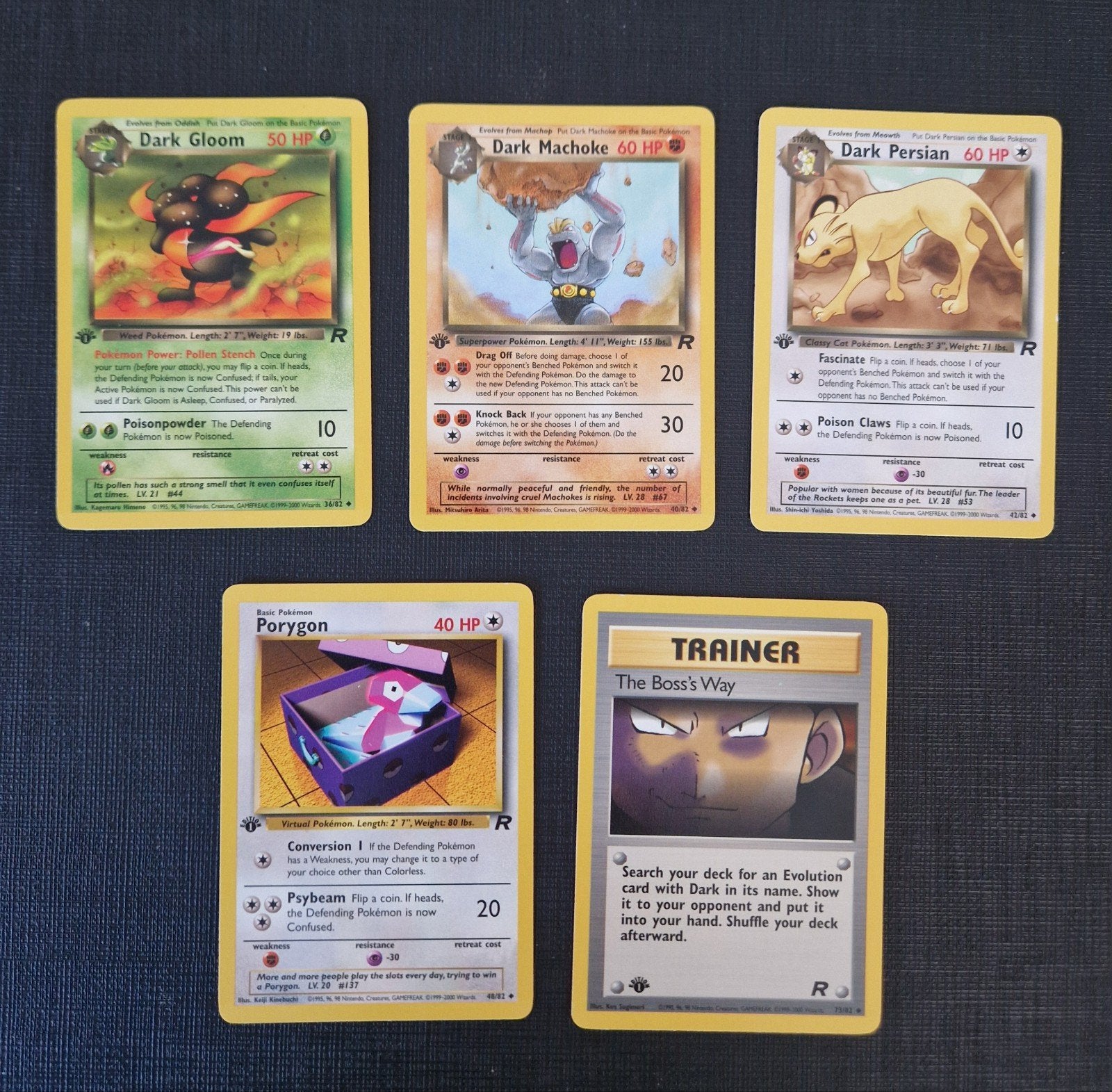Team Rocket 1st edition Pokémon kaartjes. TCG Wotc collect, Ophalen of Verzenden, Zo goed als nieuw, Meerdere kaarten
