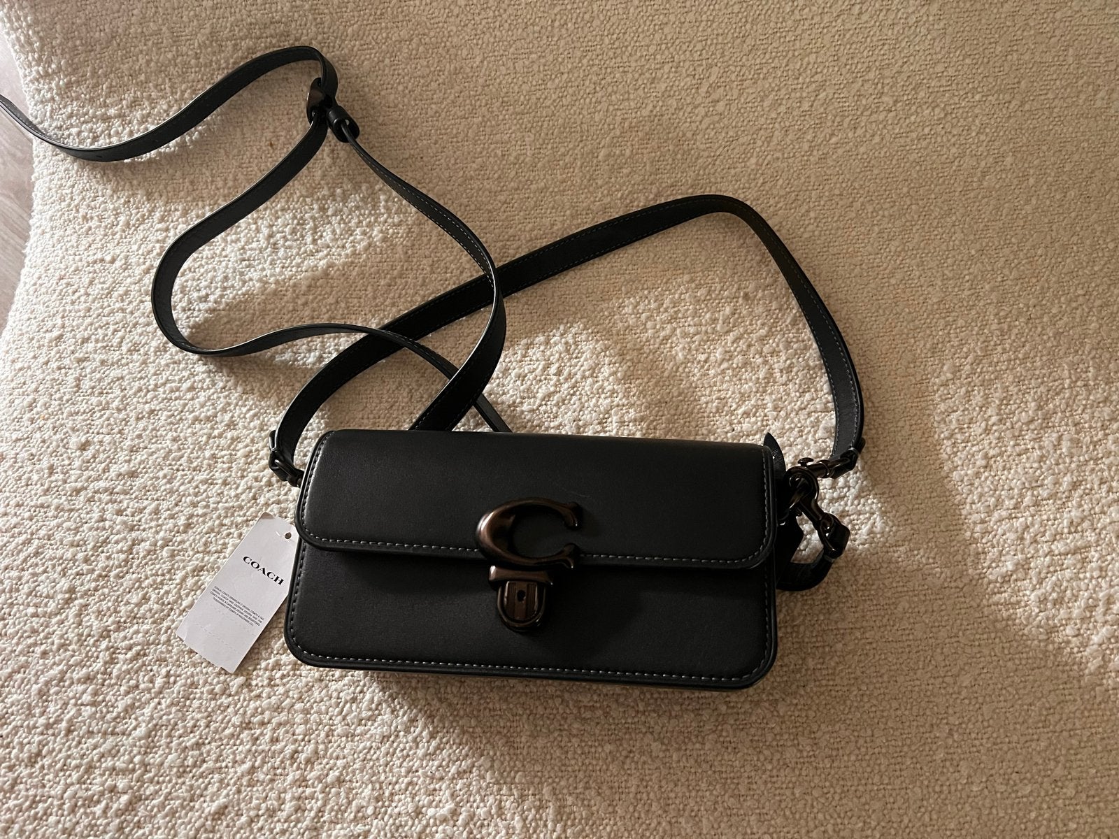 Coach Studio Baguette Bag One V5/Black - Zo goed als nieuw, Ophalen of Verzenden, Zo goed als nieuw, Zwart, Schoudertasje