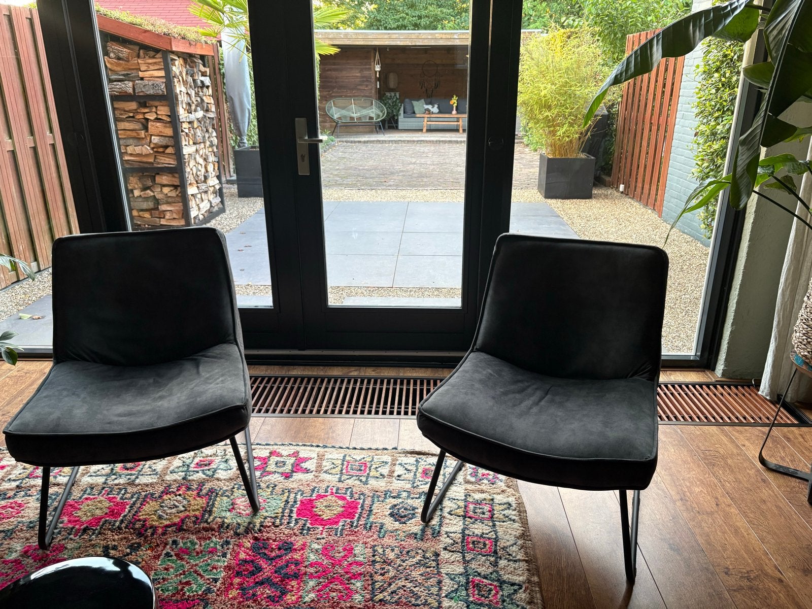 Fauteuils, 2x Dex Velvet Green, zo goed als nieuw, Huis en Inrichting, Fauteuils, 75 tot 100 cm, Ophalen of Verzenden, Zo goed als nieuw