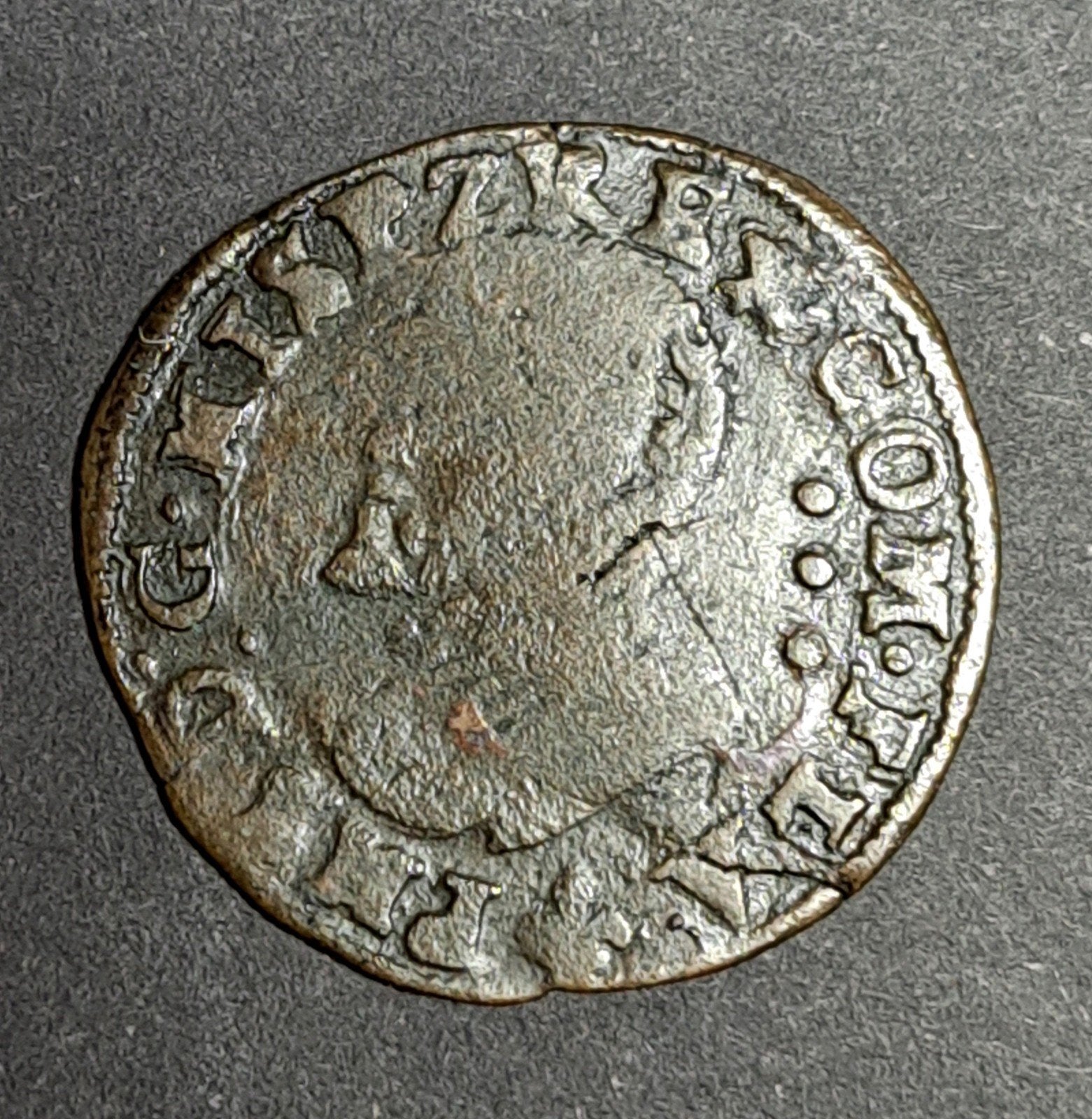 Vlaanderen Philips II duit z.j. (1585-1589) Brugge, Ophalen of Verzenden, Vóór koninkrijk, Overige waardes, Losse munt