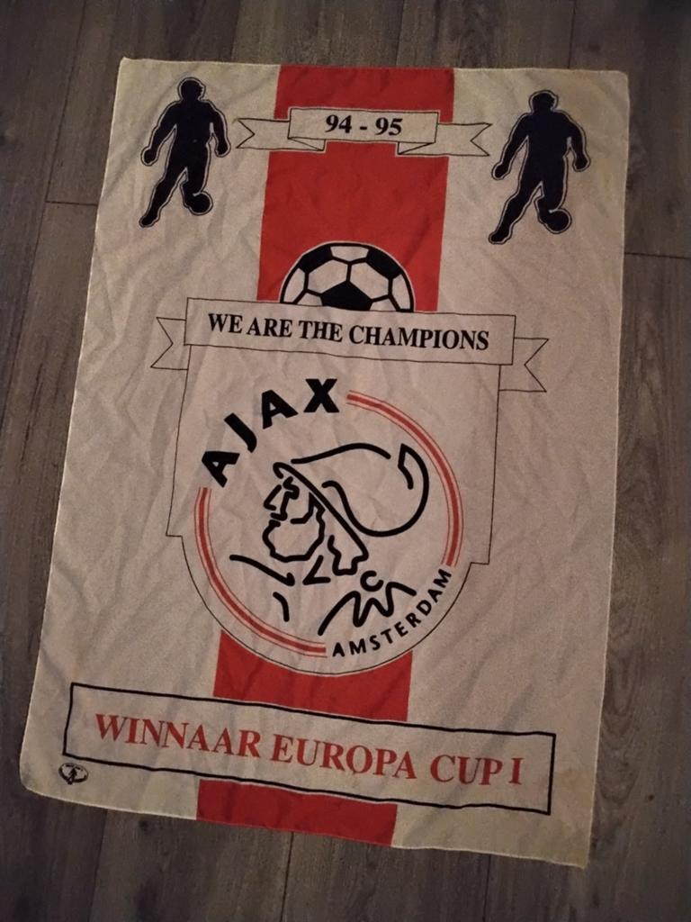 Ajax winnaar champions league 94-95 vlag, Ophalen of Verzenden, Zo goed als nieuw, Ajax, Overige typen