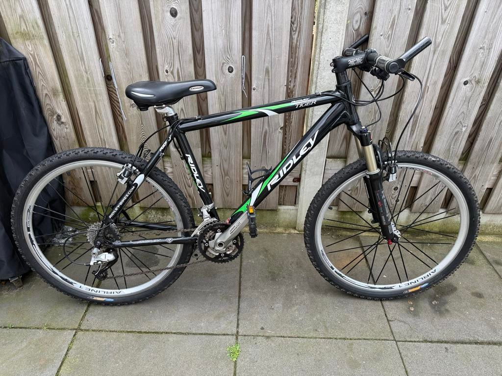 Ridley Tiger Mountainbike - Zwart/Groen, Hardtail, Heren, Zo goed als nieuw, Schijfrem
