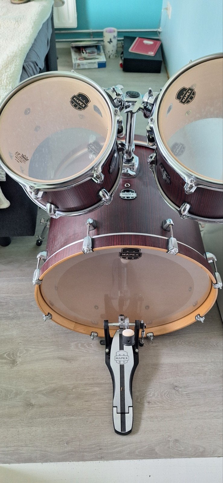 Mapex drumstel met bekkens en kruk, Ophalen, Zo goed als nieuw, Overige merken