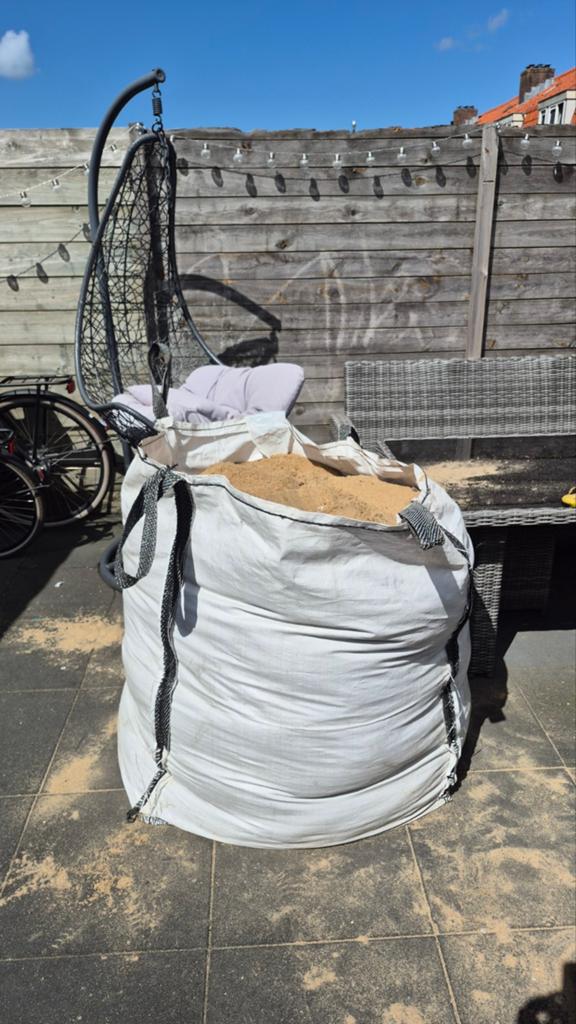 Gratis afhalen Bigbag witzand., Tuin en Terras, Zand, Ophalen, Ophoogzand