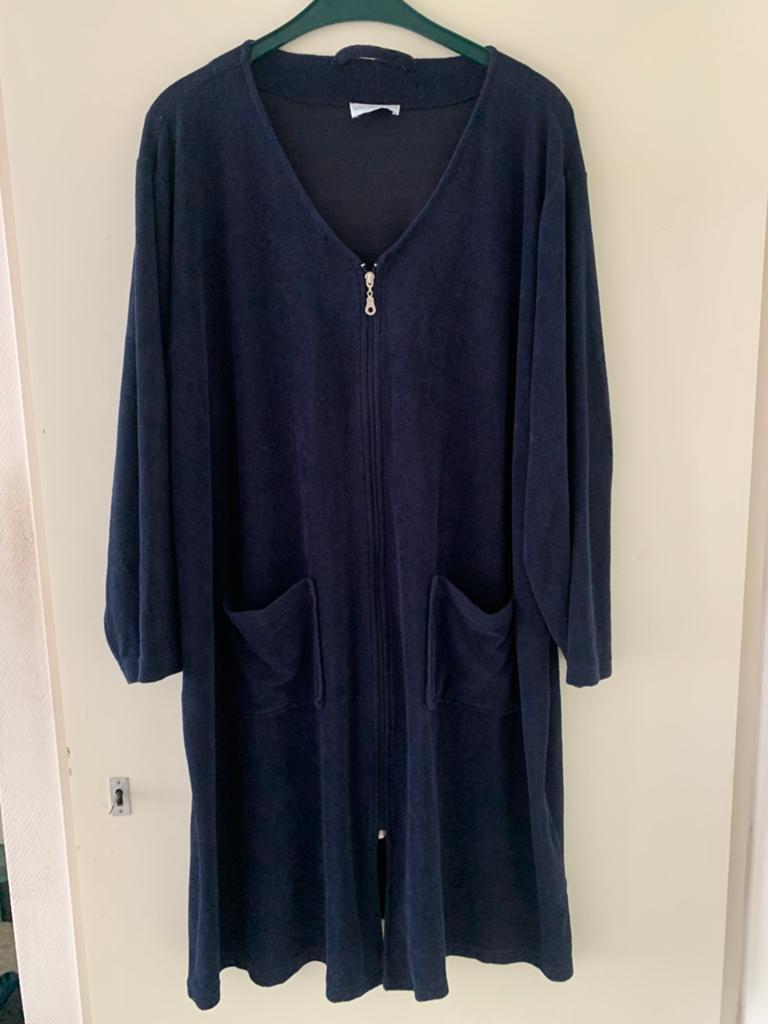 Badstof badjas van Ulla Popken maat 52, Ophalen of Verzenden, Zo goed als nieuw, Blauw, Trui of Vest
