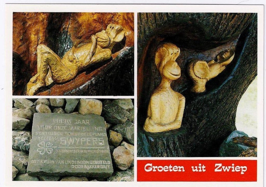 X287 ansichtkaart groeten uit zwiep lochem / de apenboom, Ophalen of Verzenden, 1980 tot heden, Ongelopen, Gelderland