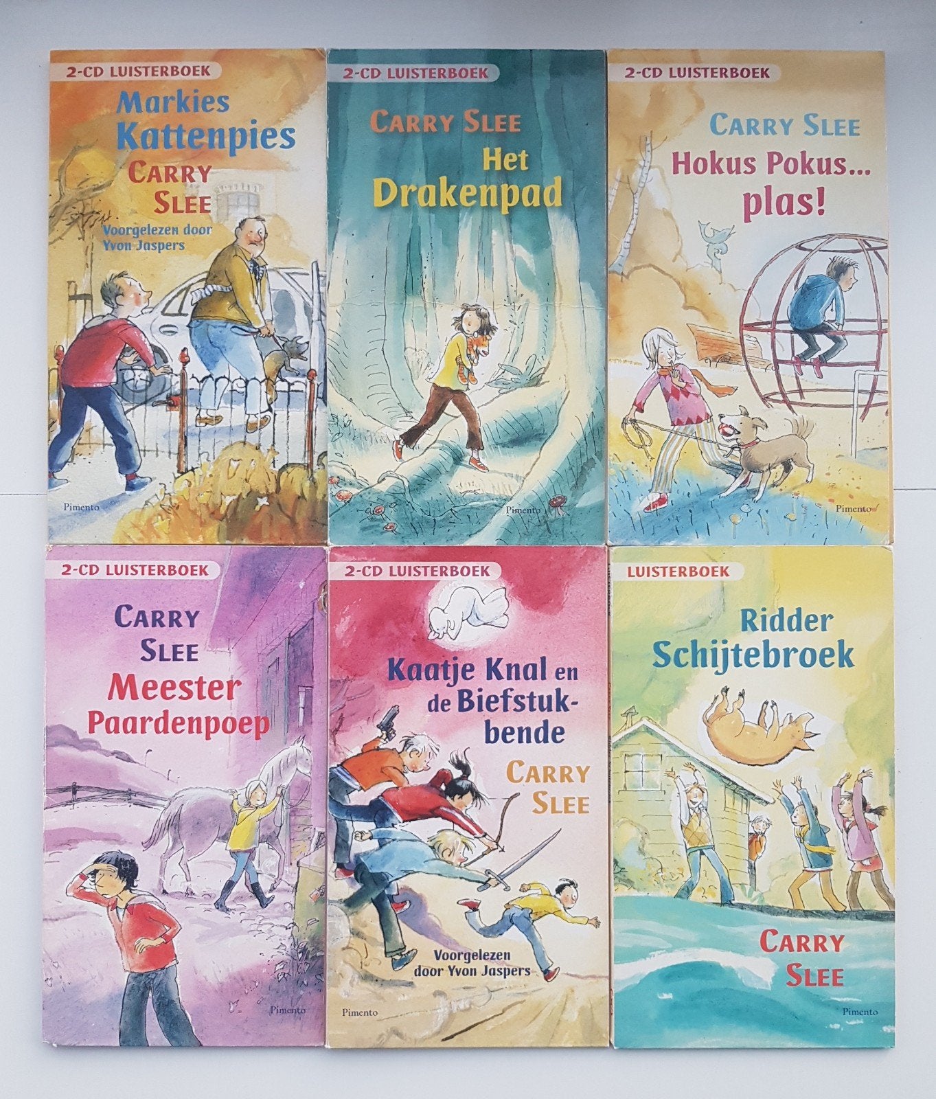 6x Luisterboek Carry Slee oa. Drakenpad, Kaatje Knal, Ridder, Ophalen of Verzenden, Carry Slee, Cd, Kind