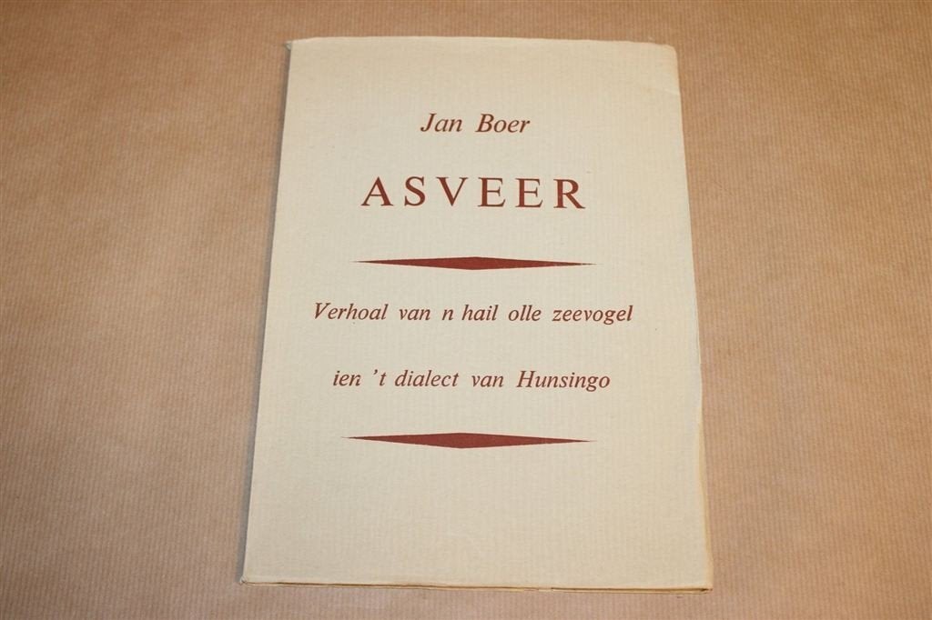 Asveer — Jan Boer — Gronings 1953 — Oplage: 400 ex., Ophalen of Verzenden, Gelezen