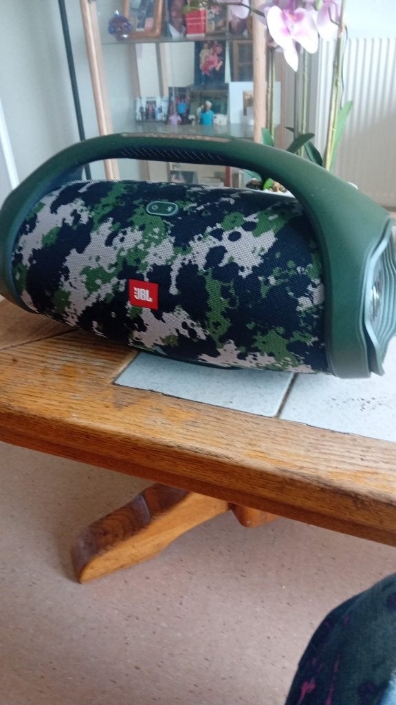 JBL Boombox 2 speaker met adapter - Camouflage, Ophalen, JBL, Bluetooth, Gebruikt