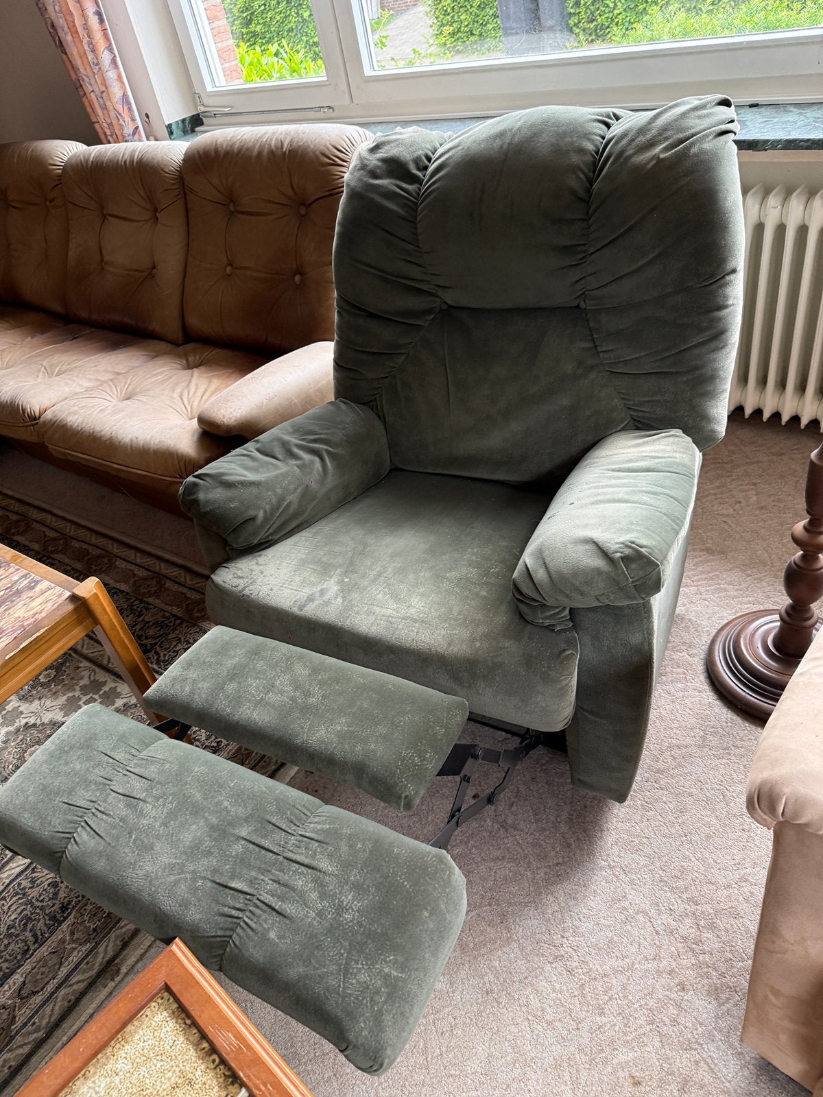 TV Fauteuil met Voetensteun, Huis en Inrichting, Ophalen, Gebruikt, 75 tot 100 cm