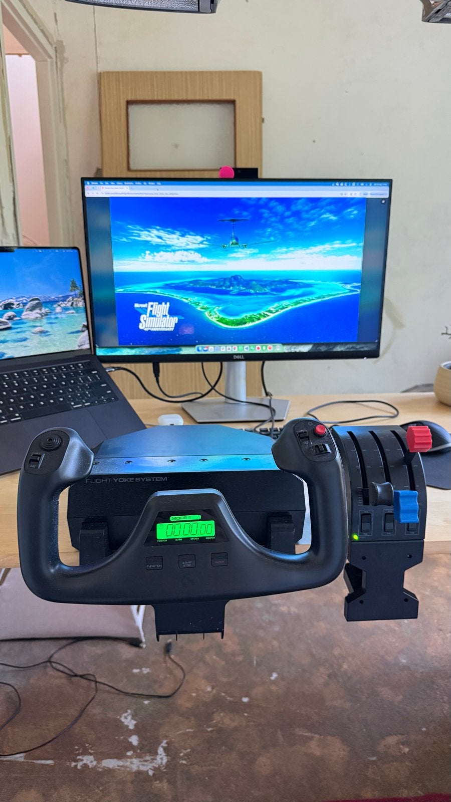 Logitech Saitek Pro Flight Yoke Systeem met Throttle Quadran, Ophalen, Overige merken, Zo goed als nieuw