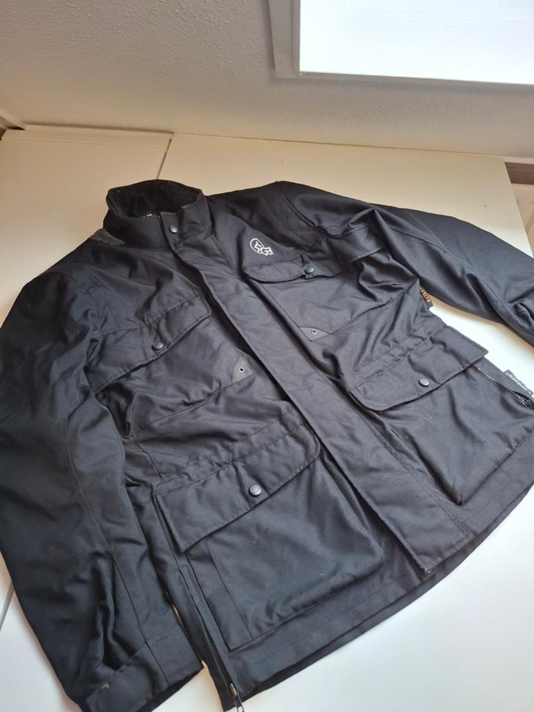 Zwarte motorjas van, Motoren, Kleding | Motorkleding, Jas | textiel, Ophalen of Verzenden, Tweedehands, Heren