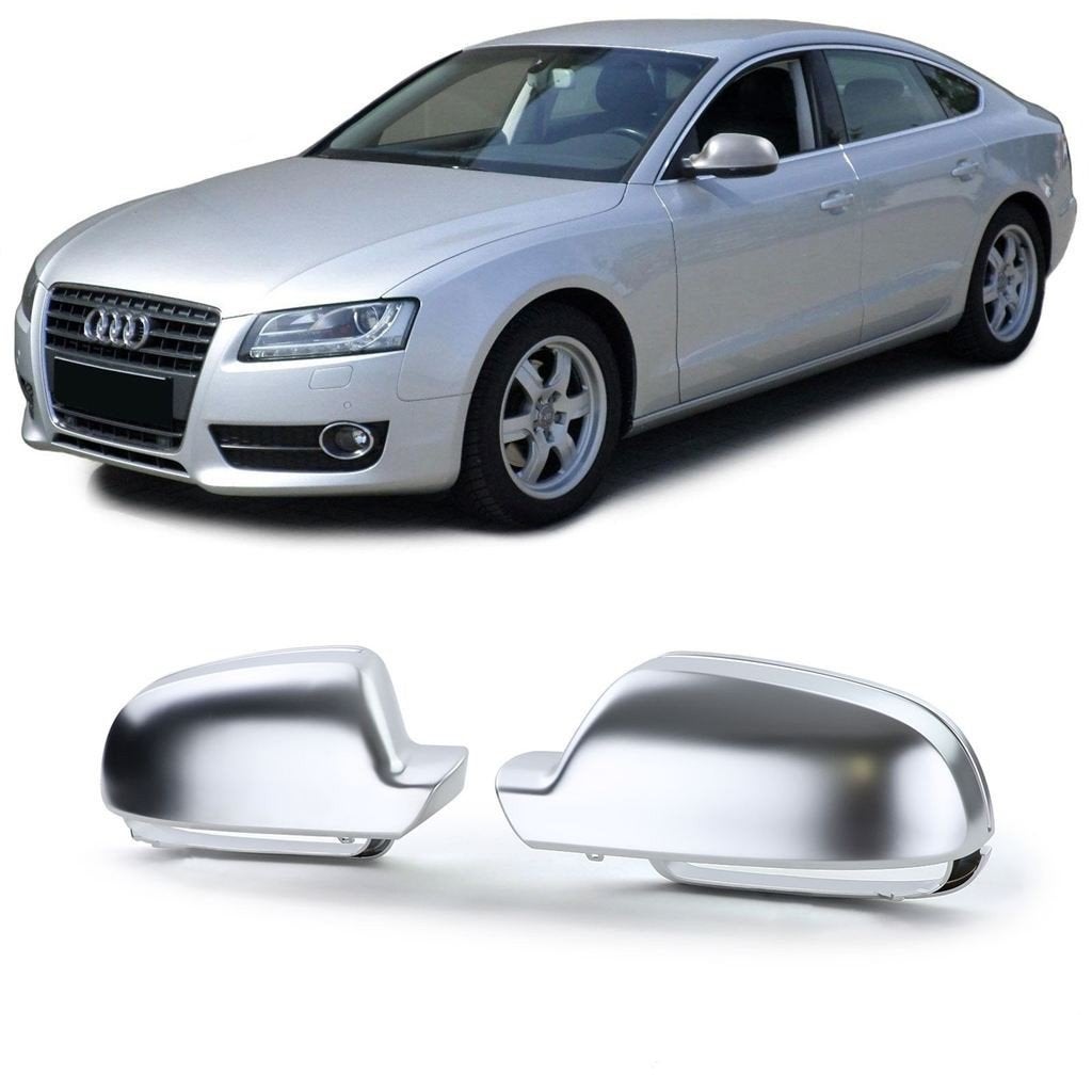 Spiegel Kap Kappen Zilver Rvs Mat Voor Audi A3 8P A4 8K A5 8, Verzenden, Automotive Parts, A.parts@hotmail.nl, Trasmolenlaan 12 3447 GZ Woerden