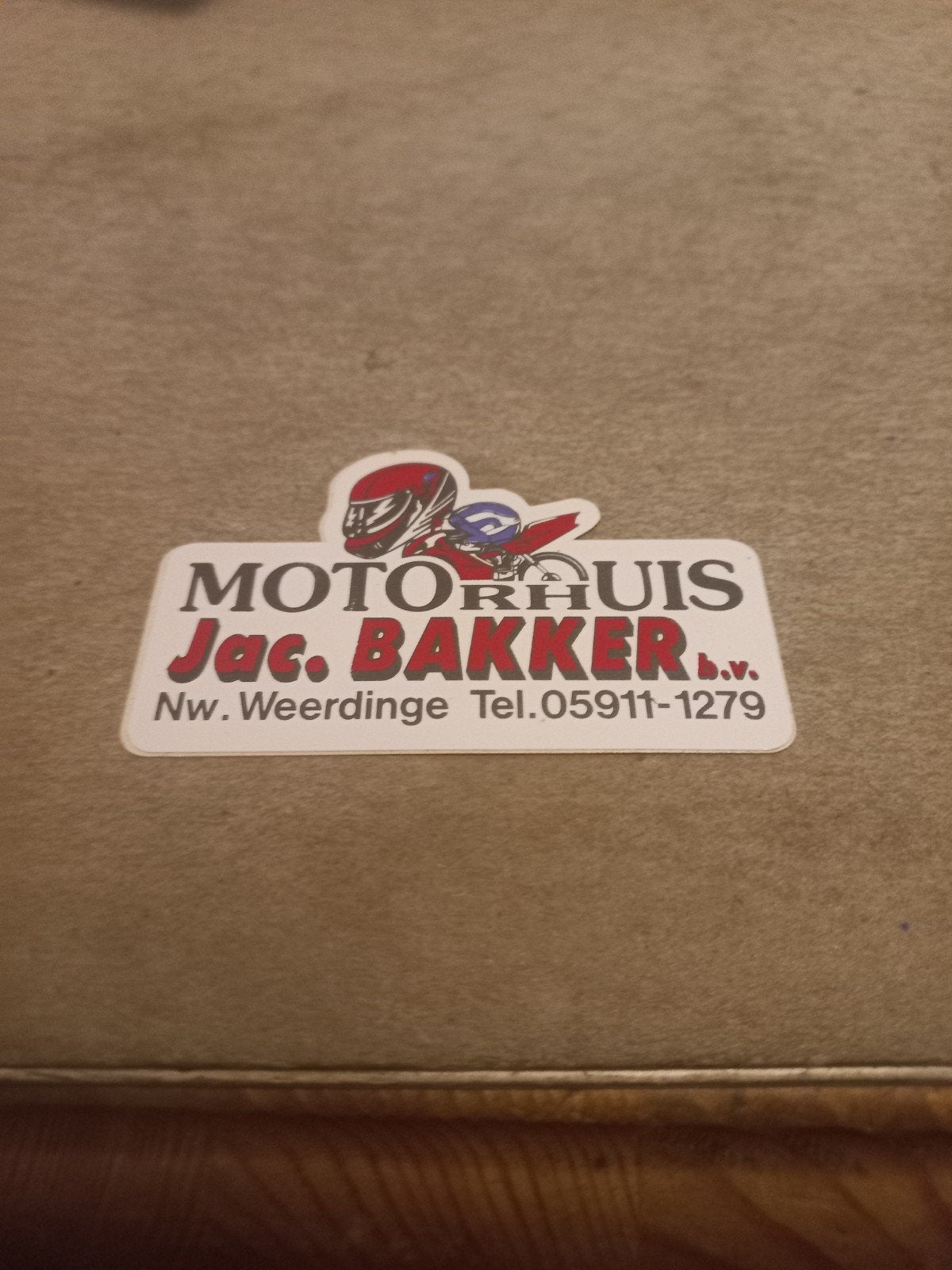 Motorhuis Jac. Bakker b.v. Sticker - Nw. Weerdinge, Ophalen of Verzenden
