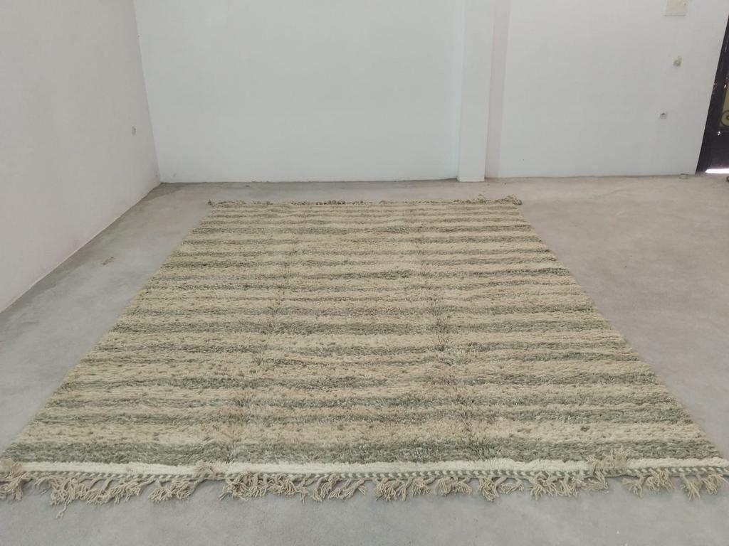 25% Lente sale Handgemaakt berbertapijt 300 x 400, Crème, Ophalen of Verzenden, Boho, berber, wol, 200 cm of meer
