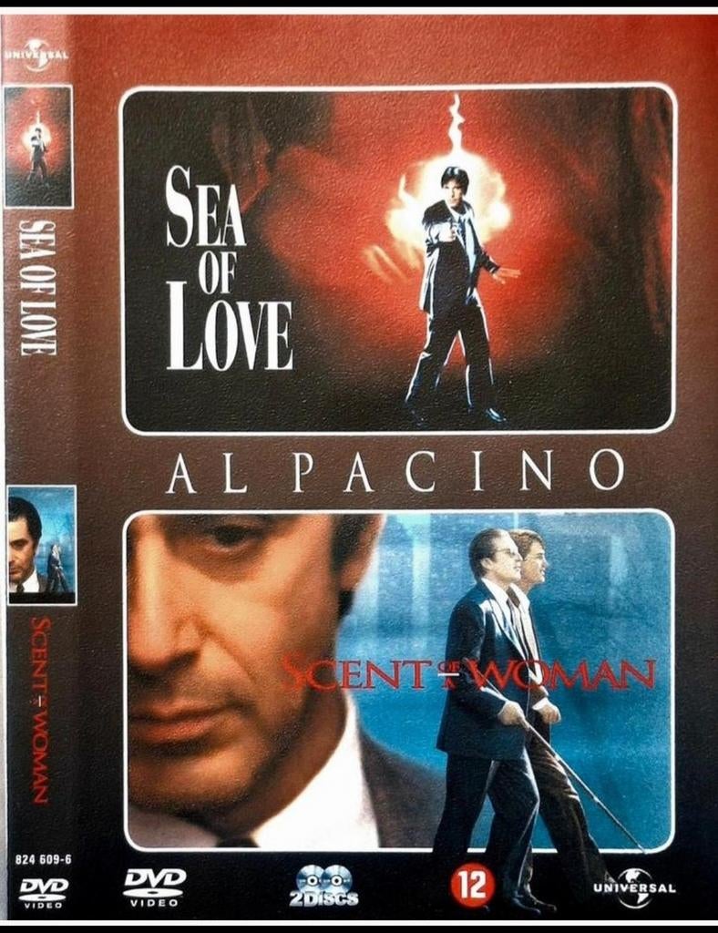 2-DVD  FILMS - Sea Of Love/Scent Of A Woman (Al Pacino), Alle leeftijden, Ophalen of Verzenden, 1980 tot heden, Gebruikt