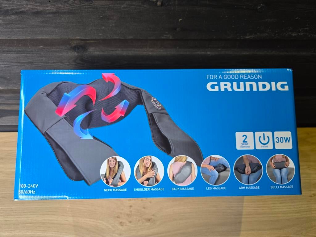 Grundig elektrische schoudermassager, Ophalen of Verzenden, Nieuw, Massagestoel of Kussen