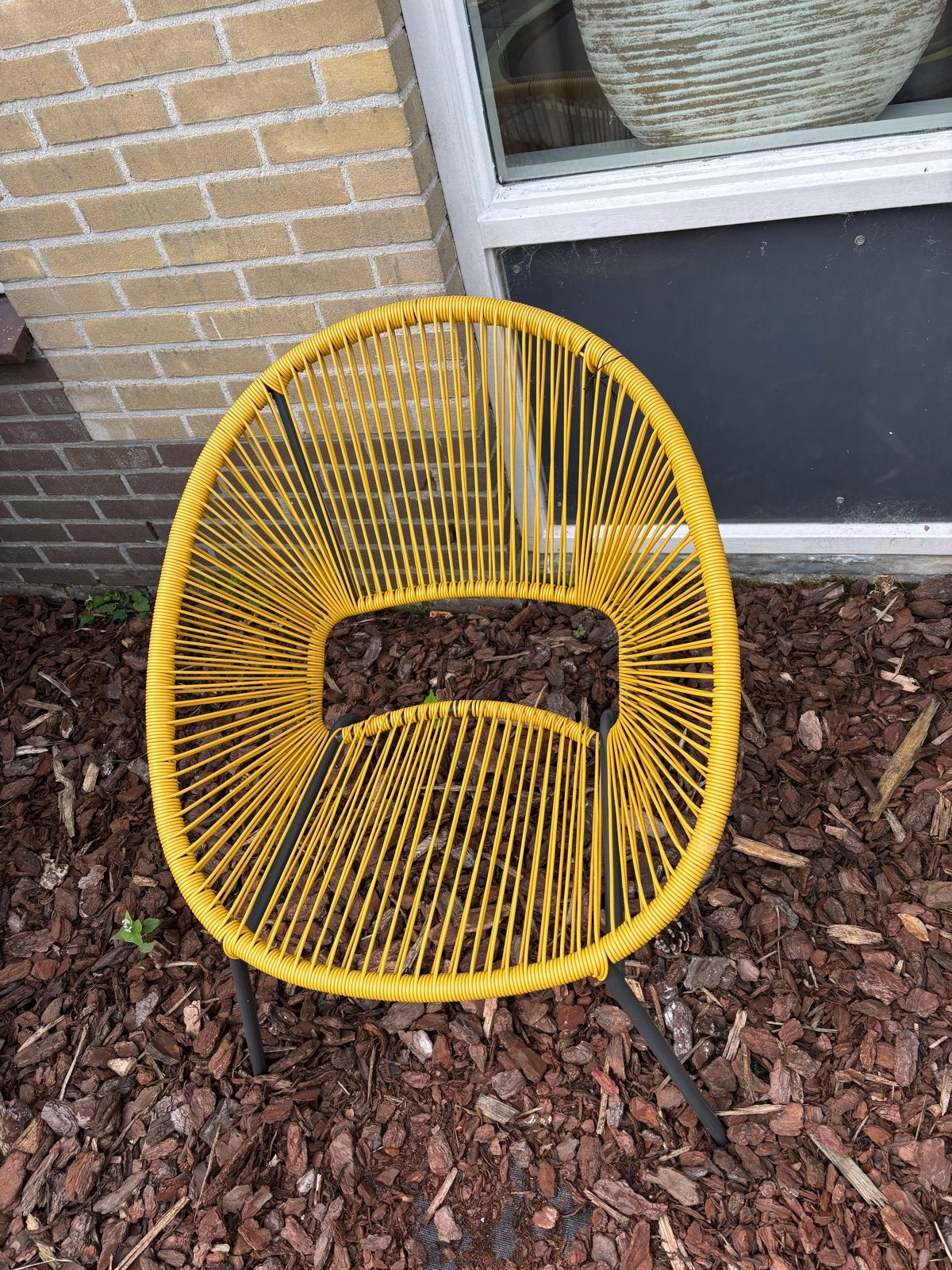 Set van 2 gele tuin stoelen (Intratuin), Kunststof, Twee, Overige kleuren, Ophalen of Verzenden