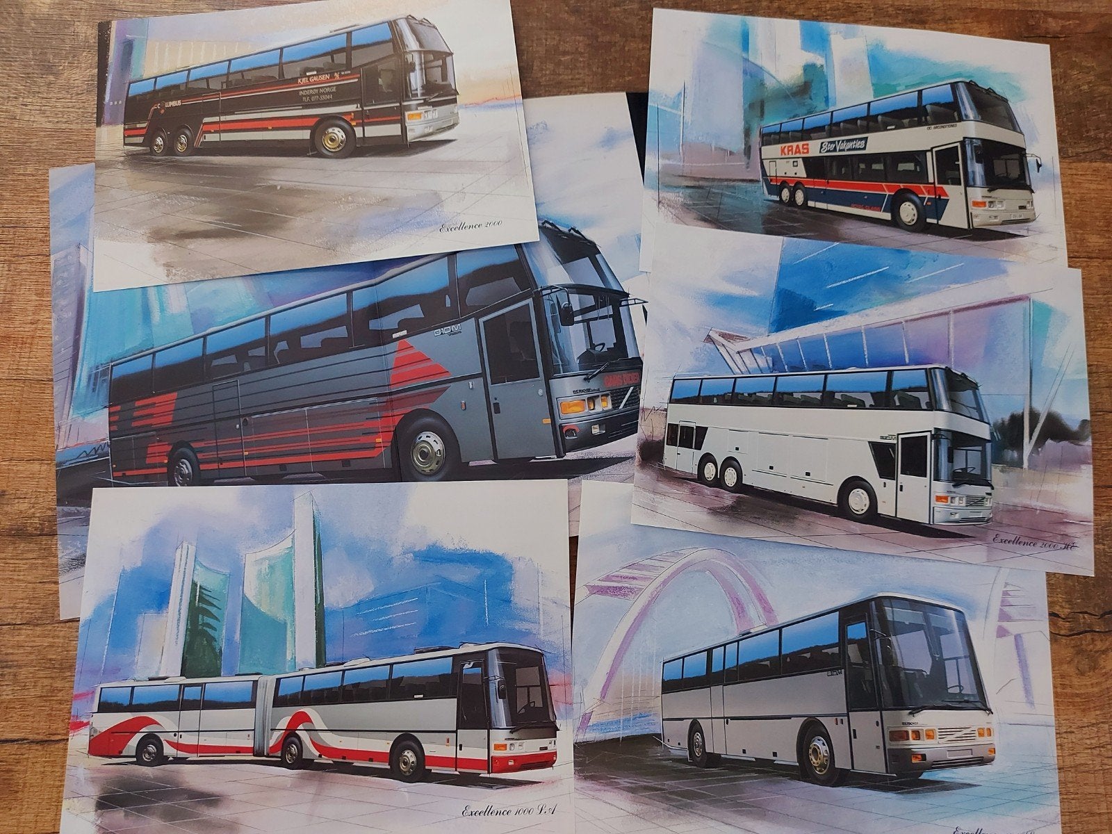 Berkhof Excellence bus / touringcar folder + 9 sheets, Ophalen of Verzenden, Zo goed als nieuw, Overige merken