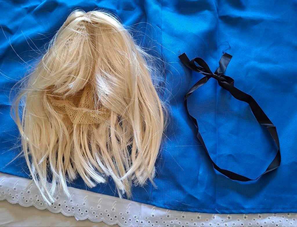 Alice in Wonderland Cosplay Kostuum XL met Pruik, Ophalen of Verzenden