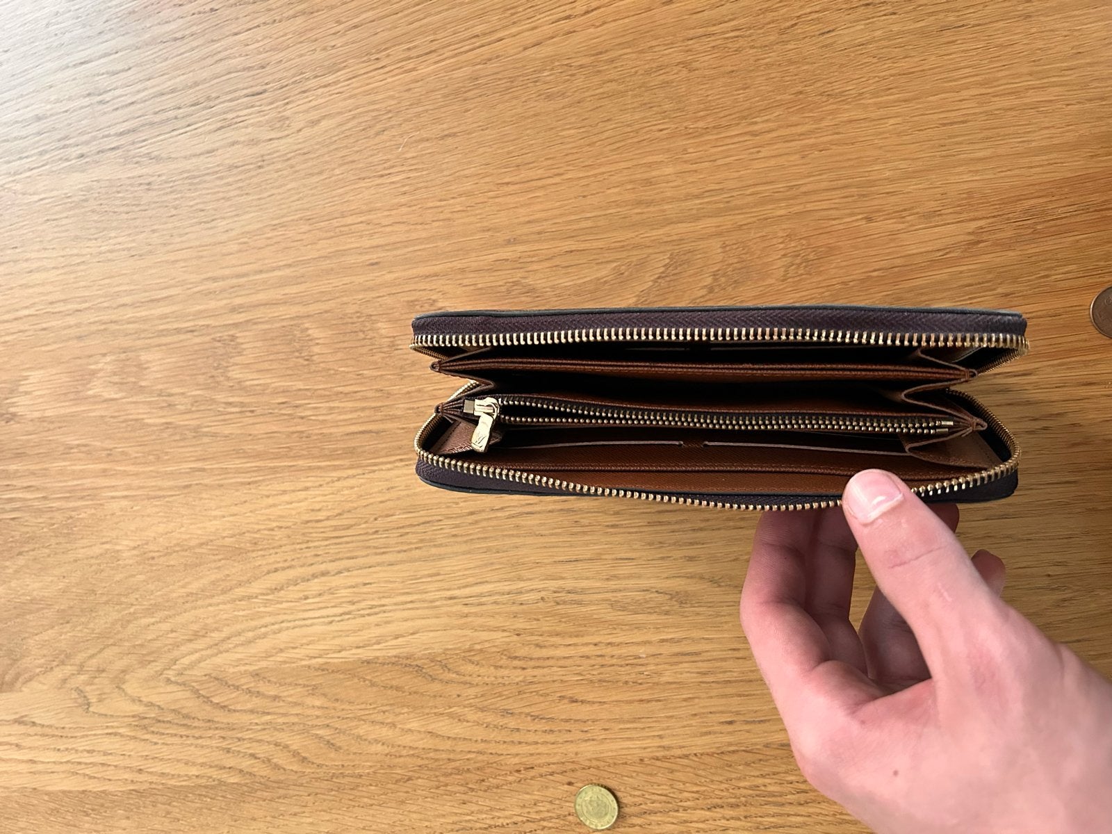 Louis Vuitton Zippy Portemonnee Monogram, Ophalen of Verzenden, Gebruikt, Bruin, Overige merken
