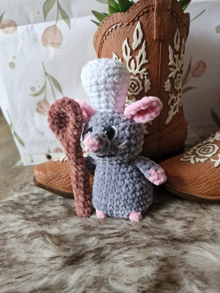 Handgemaakte koks-muis knuffel, Hobby en Vrije tijd, Breien en Haken, Ophalen of Verzenden, Nieuw, Breien of Haken, Wol of Garen
