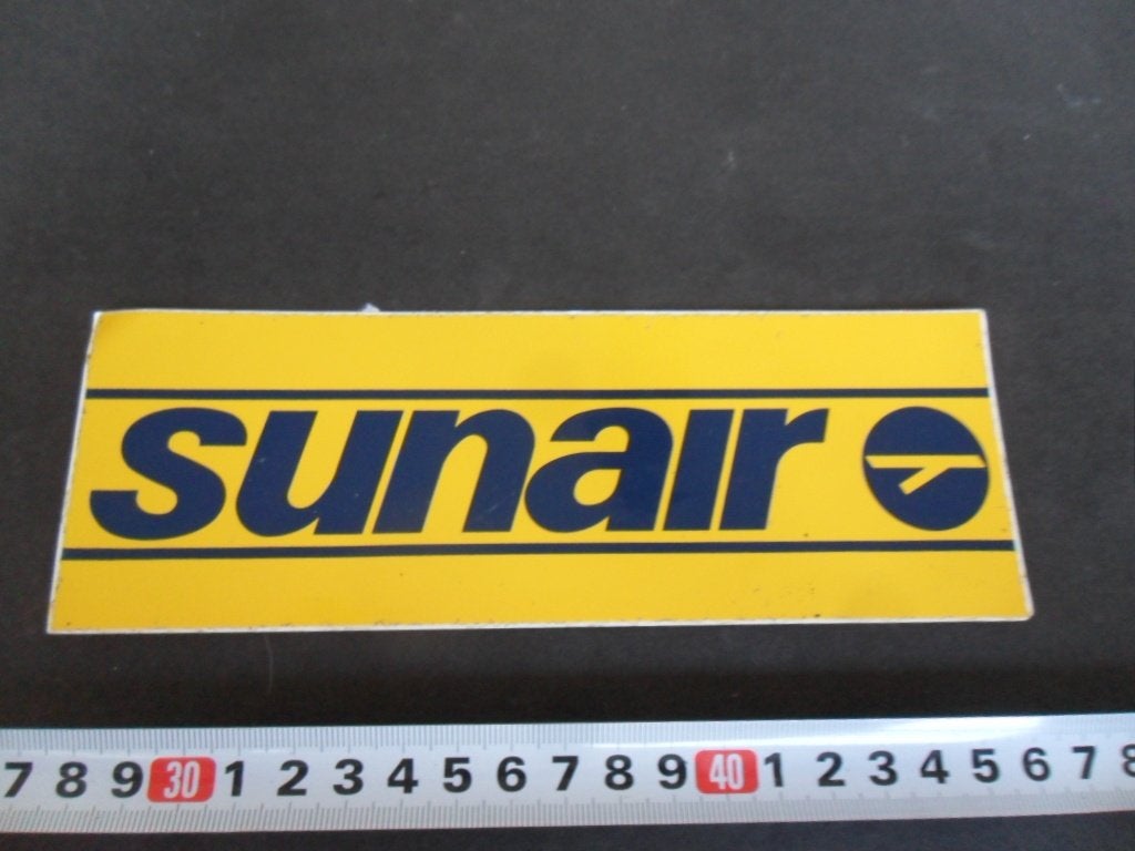 sticker SUNAIR, Ophalen of Verzenden, Zo goed als nieuw