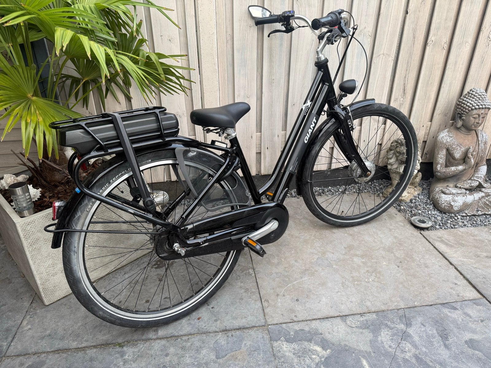 Zwarte Giant TripleX E+ elektrische dames fiets, maat S, Fietsen en Brommers, Elektrische fietsen, Ophalen, Gebruikt, Giant, 47 tot 51 cm