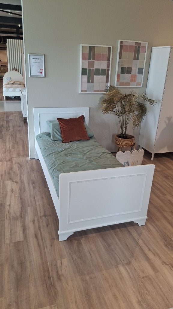 Bopita Charlotte Bed 90x200 cm, Ophalen, 85 tot 100 cm, Zo goed als nieuw, Lattenbodem