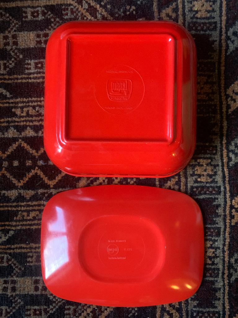 Vintage Mepal Servies - Oranje Schalen campingservies, Ophalen of Verzenden, Gebruikt