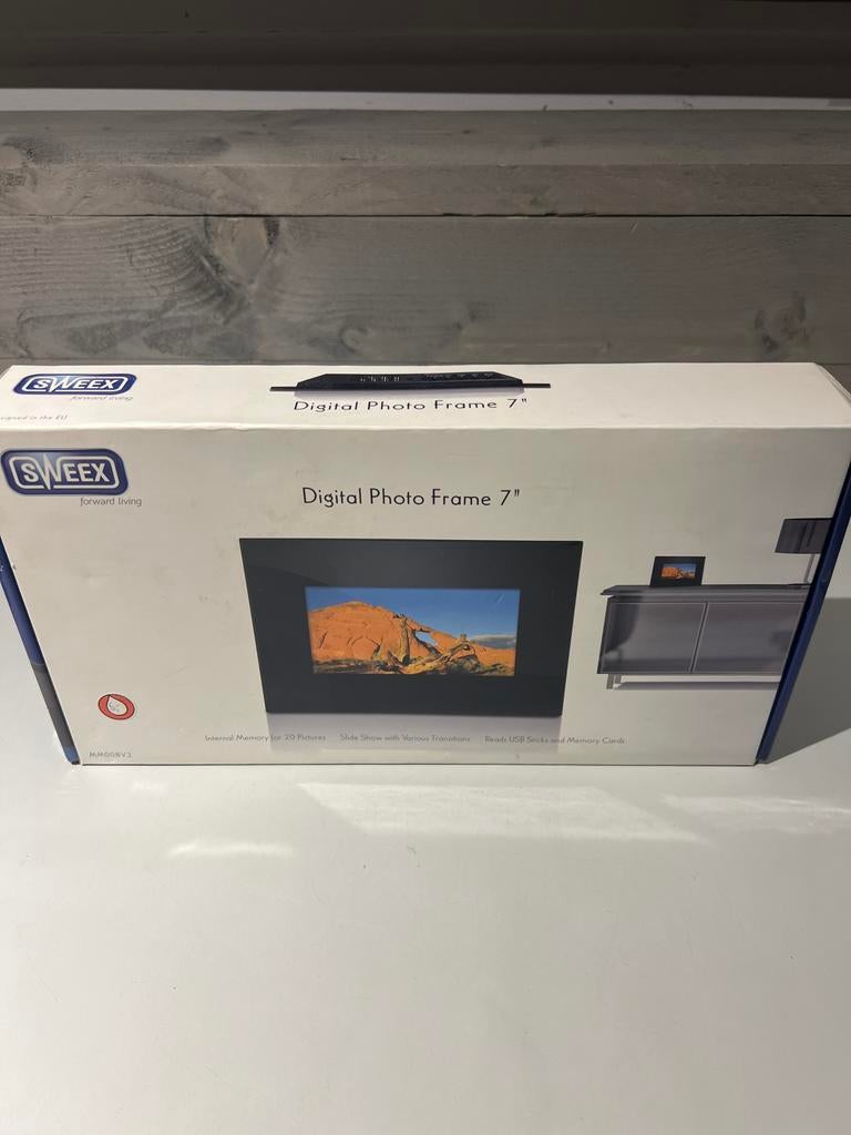 Sweex Digitale Fotolijst 7 inch - Nieuw in doos, Audio, Tv en Foto, N, N, B, Ophalen of Verzenden