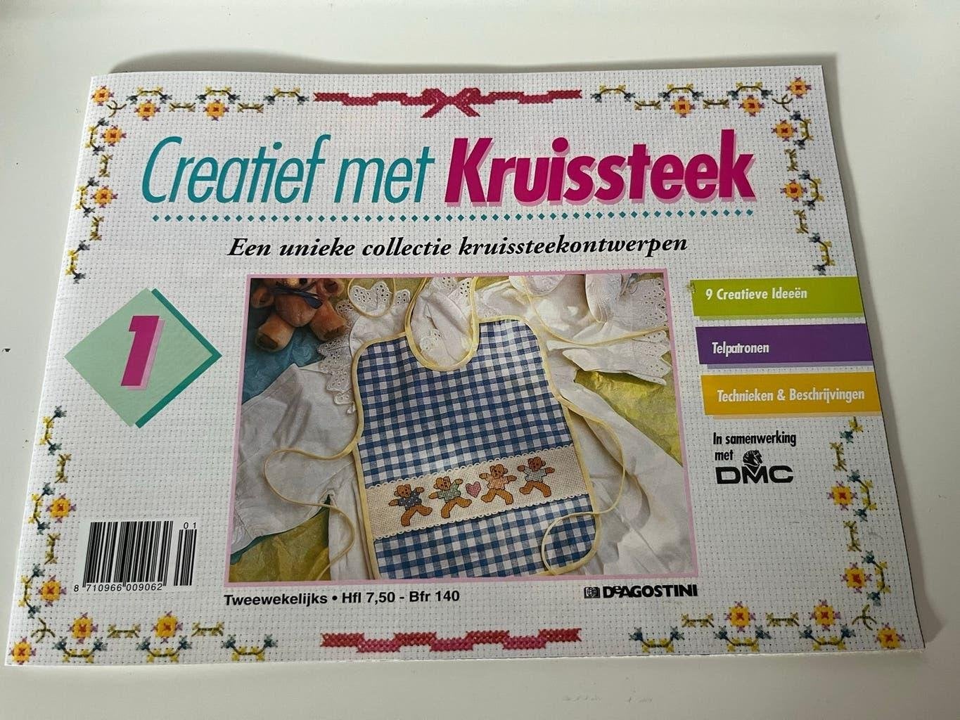 Creatief met Kruissteek - Telpatroonboekje 1 - Vintage, Hobby en Vrije tijd, Ophalen of Verzenden, Zo goed als nieuw, Handborduren