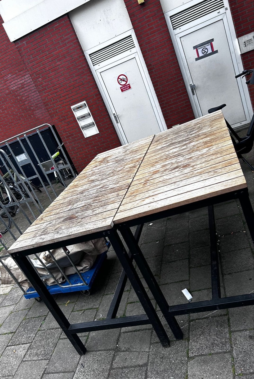 2 Terrastafels - Hoge Tafels, Ophalen, Gebruikt, Rechthoekig