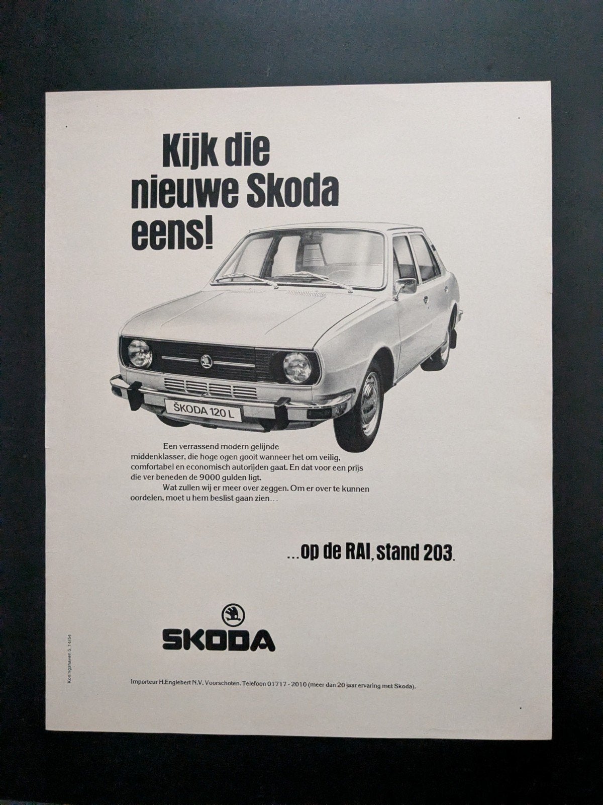 Oude reclame / Advertentie SKODA 120 L, Ophalen of Verzenden, Gelezen, Overige merken