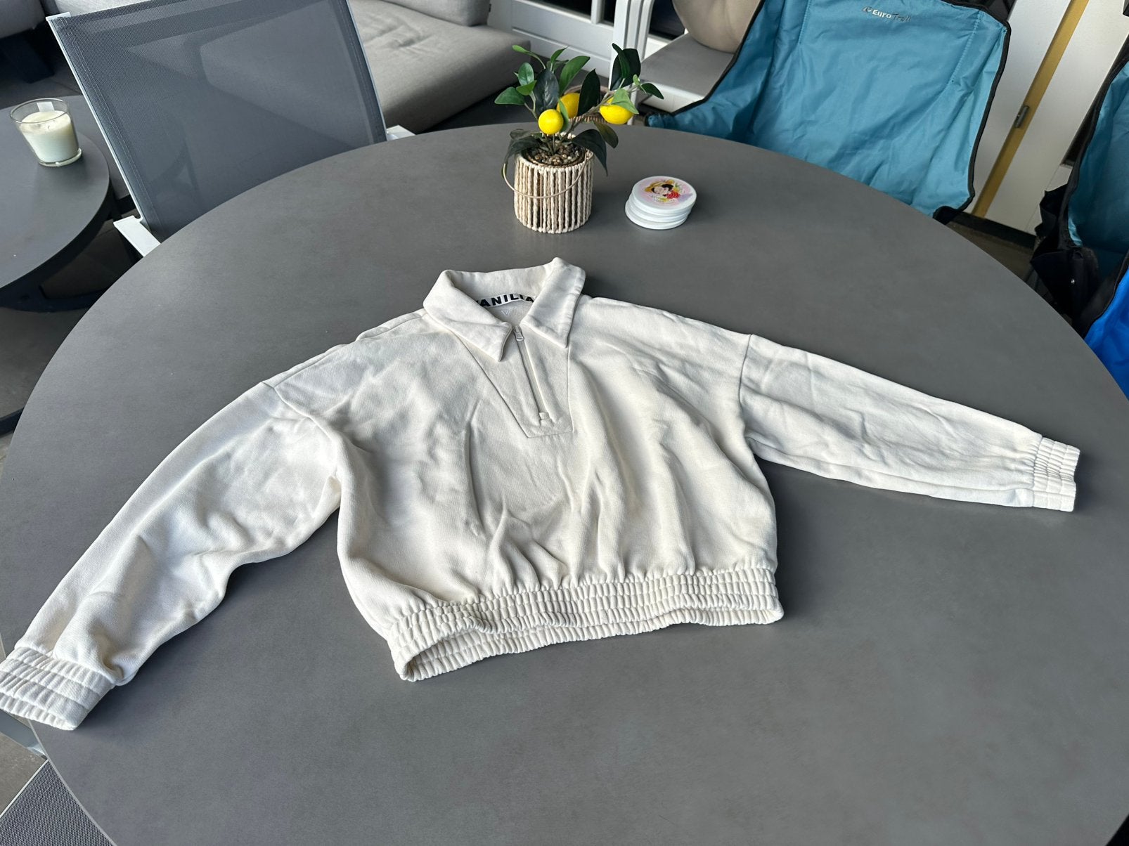 Off-white Vanilia trui, maat M oversized, Verzenden, Vanilia, Wit, Maat 42/44 (L)