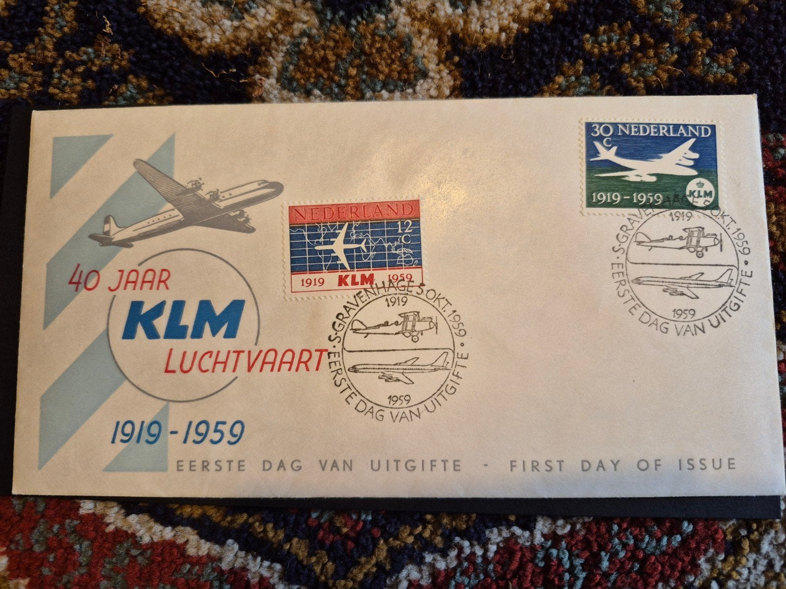 fdc E40  1959, Postzegels en Munten, Ophalen of Verzenden, Onbeschreven, Nederland