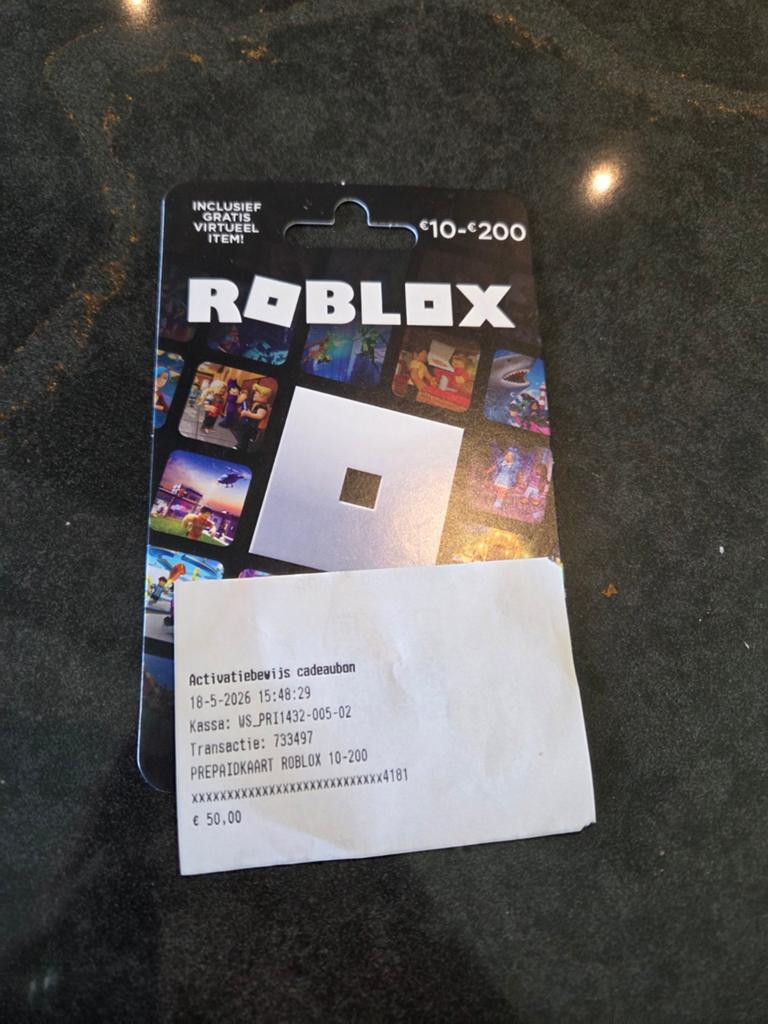 Roblox Cadeaubon €50 - Inclusief Gratis Virtueel Item!, Spelcomputers en Games, Games | Overige, 1 speler, Ophalen of Verzenden