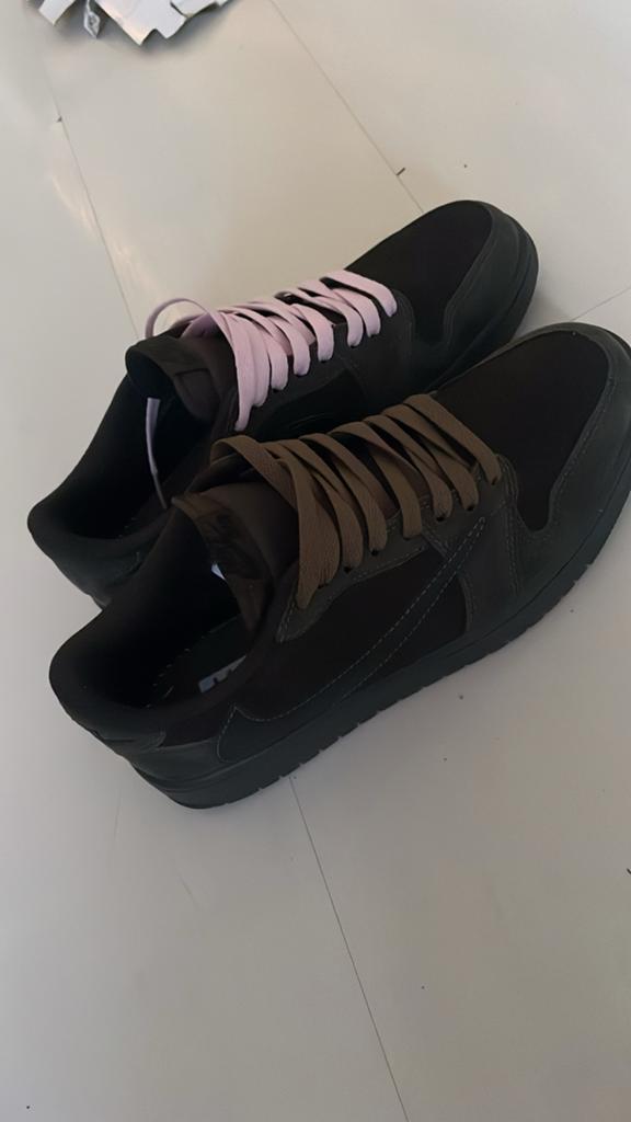Nike Travis Scott Jordan 1 Low Black Phantom, Ophalen of Verzenden, Nieuw, Zwart, Sneakers of Gympen
