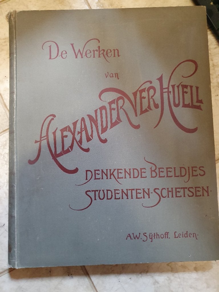 Alexander Ver Huell Denkende beeldjes Studenten-schetsen, Ophalen