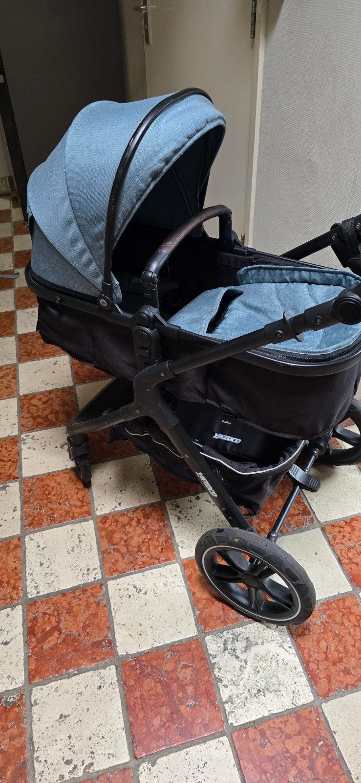 Yazoco 3 in 1 Buggy, kinderwagen en autostoel, Ophalen, Zo goed als nieuw, Overige merken, Zonnekap