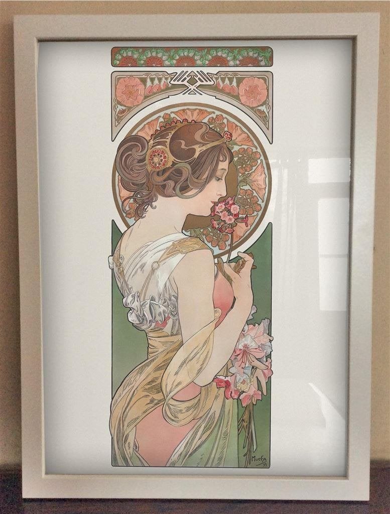 ALPHONSE MUCHA Art Nouveau Affiche Poster in Frame, Verzenden