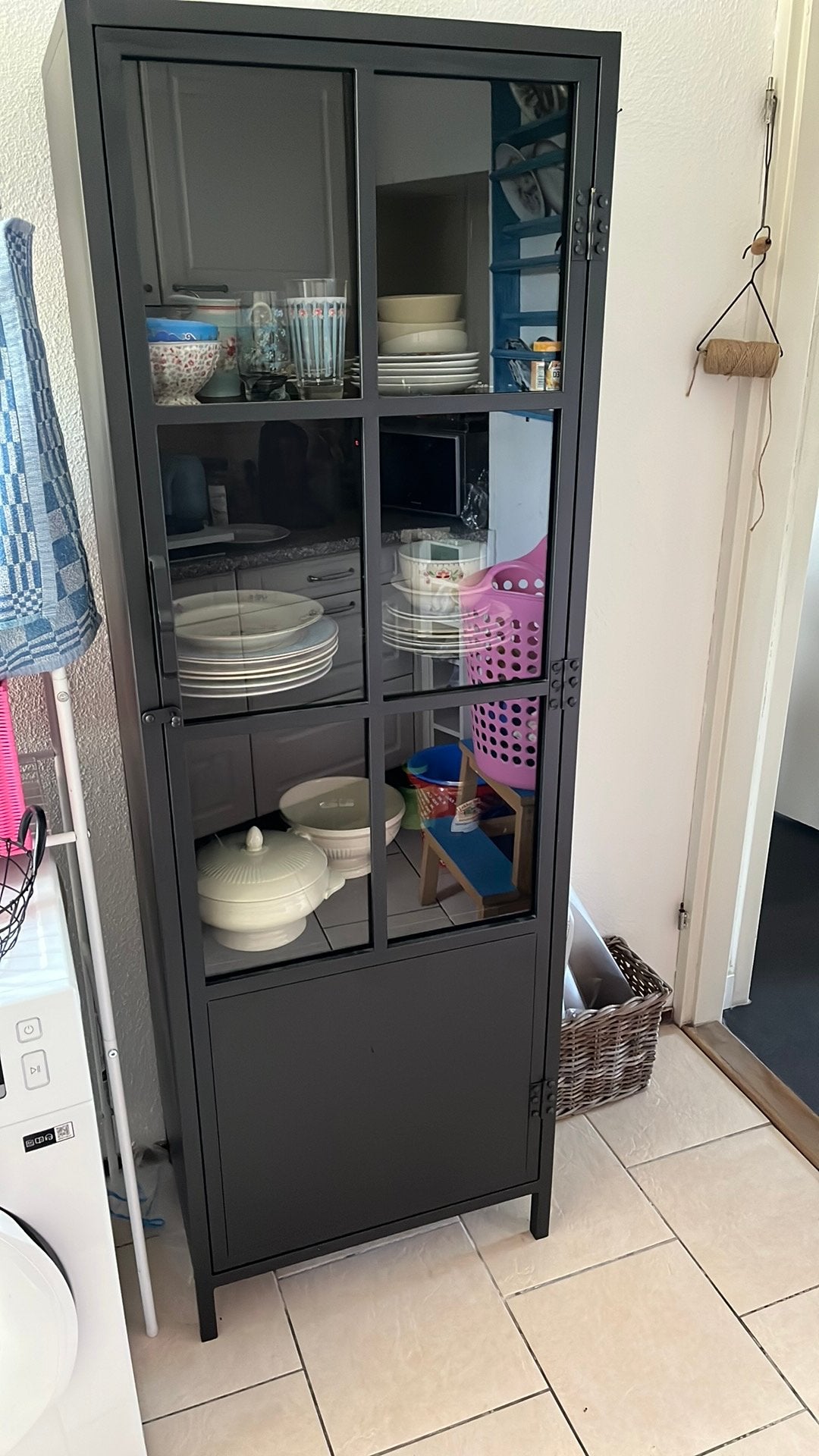 Ikea keukenkast/vitrinekast, Ophalen, Met deur(en), 50 tot 100 cm, Zo goed als nieuw