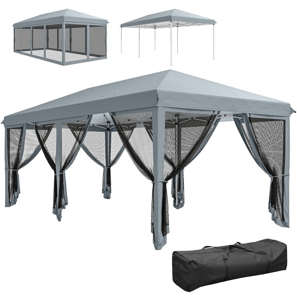 Luxe tuinpaviljoen / partytent opvouwbaar (6 bij 3 meter), Opvouwbaar, Partytent, Nieuw, Minder dan 5 meter