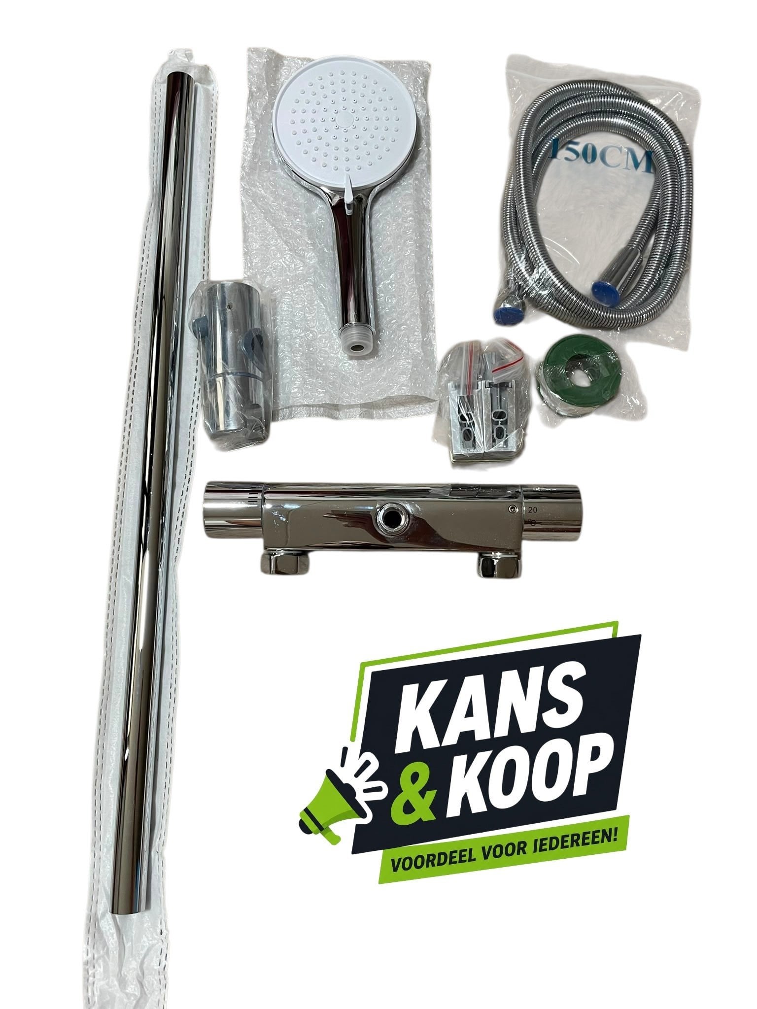 Thermostatische Doucheset met Handdouche Douchestang Chroom, Huis en Inrichting, Ophalen of Verzenden, Nieuw