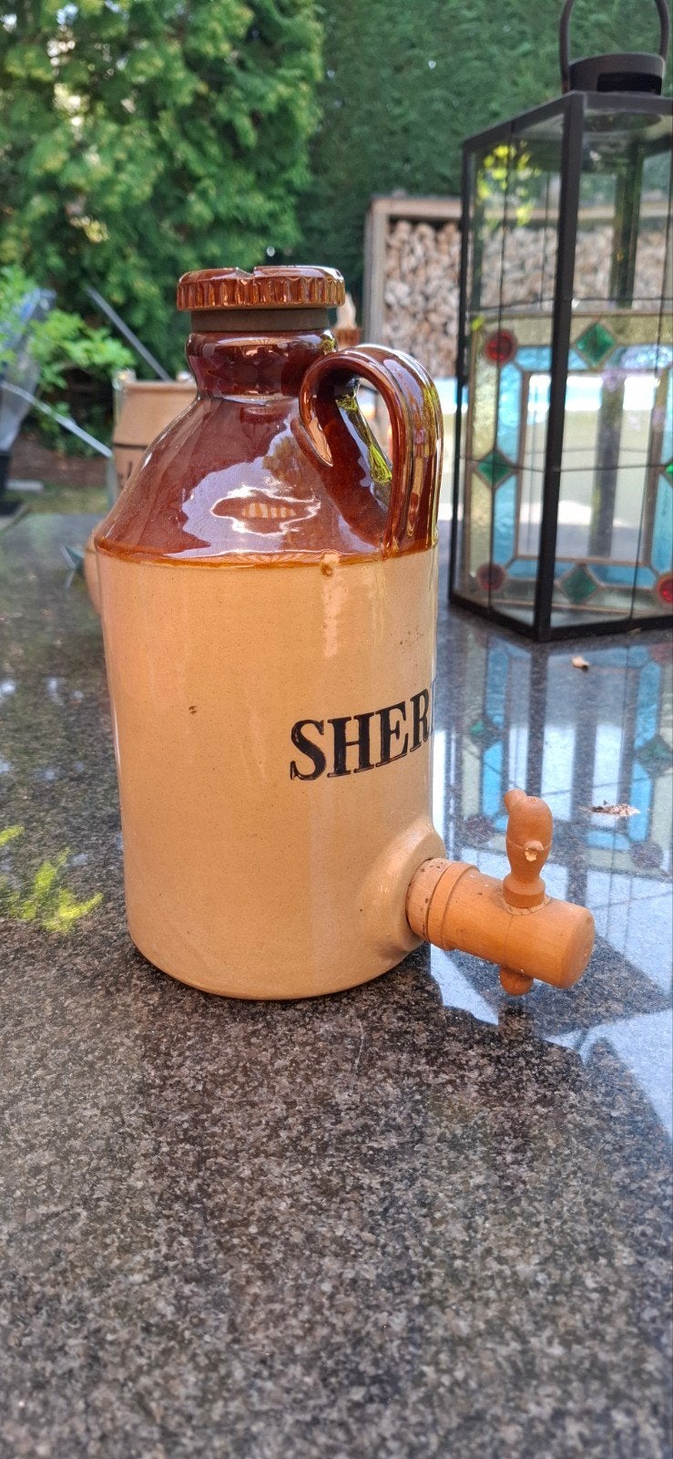 Stenen kruik sherry sherrykan tapkraan sherryfles, Verzamelen, Ophalen of Verzenden, Overige typen