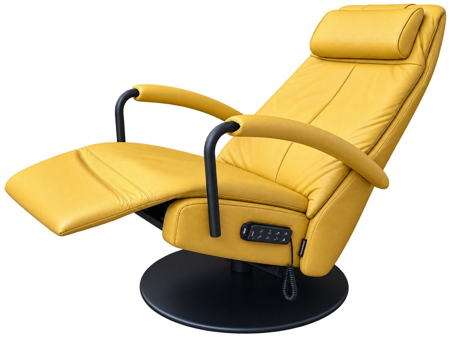 Prominent C-102 elektrische relaxfauteuil – echt leer, Ophalen, Zo goed als nieuw, Sta op stoel, 50 tot 75 cm