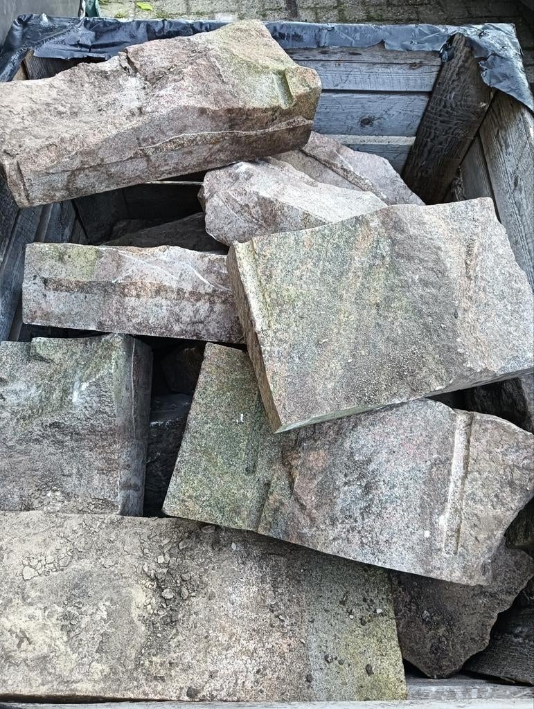 Natuursteen muurelementen - Diverse maten en kleuren, Ophalen, Gebruikt, Graniet, Overige typen
