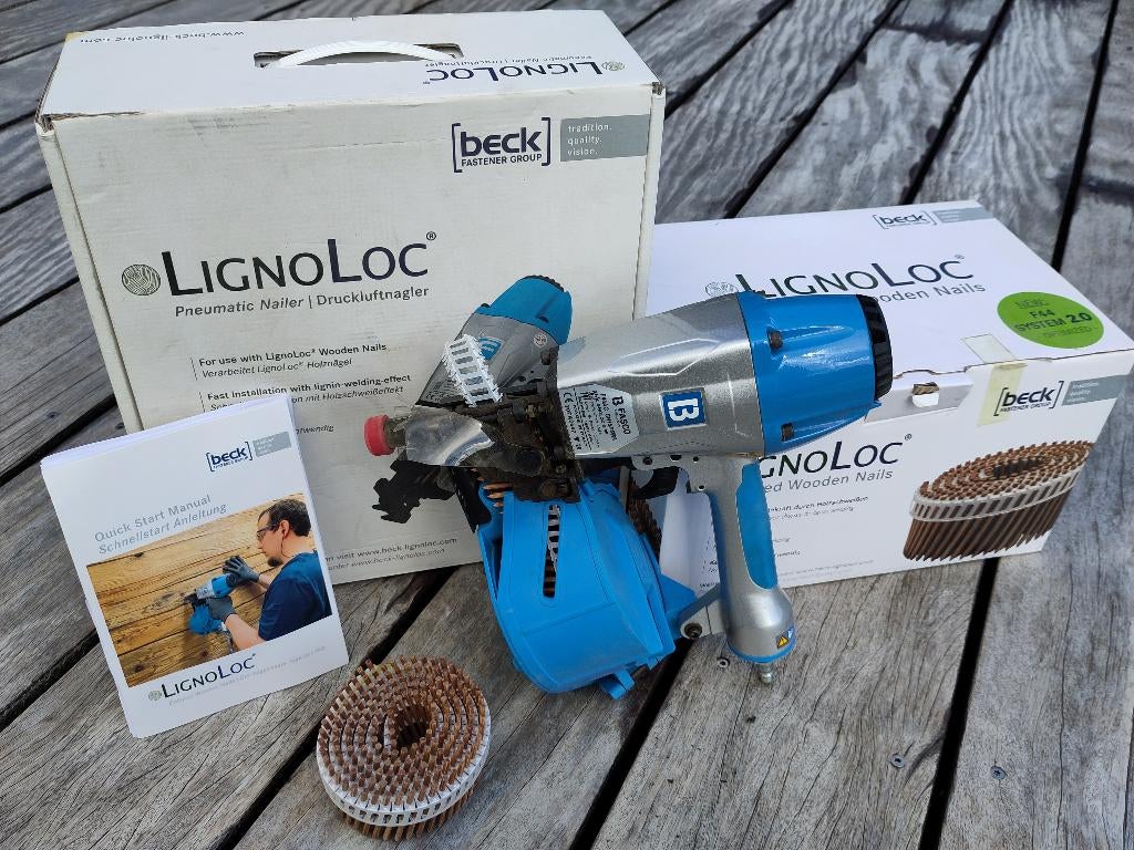 Spijkerpistool Beck Lignoloc F44 Houten spijkers, Ophalen, Zo goed als nieuw